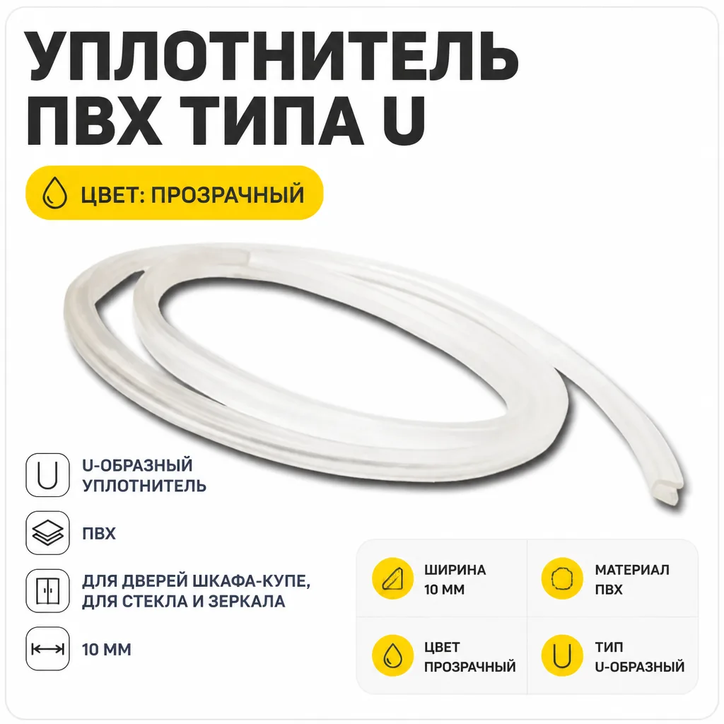 Уплотнитель ПВХ типа U