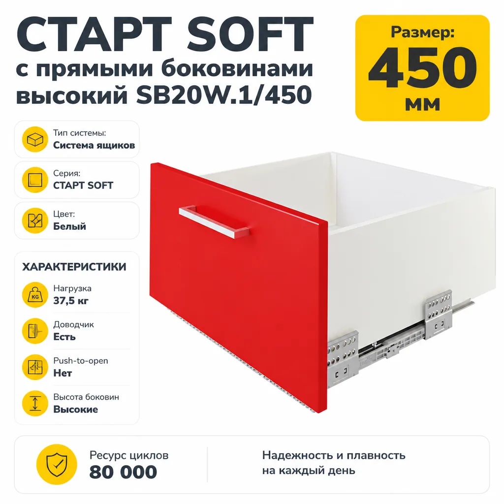 СТАРТ SOFT с прямыми боковинами высокий SB20W.1/450