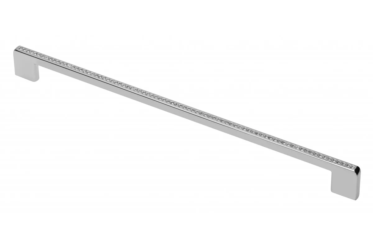 Ручка мебельная UZ-CRA14 L-320мм, хром+стразы