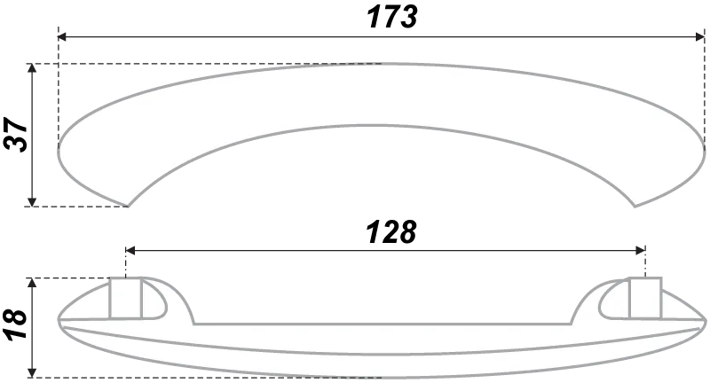 Мебельная ручка RS248CP.4/128