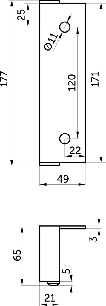 Опора меб. мет. GROUND h65 хром AKS