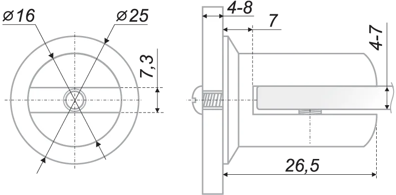 Полкодержатель P515CP.2