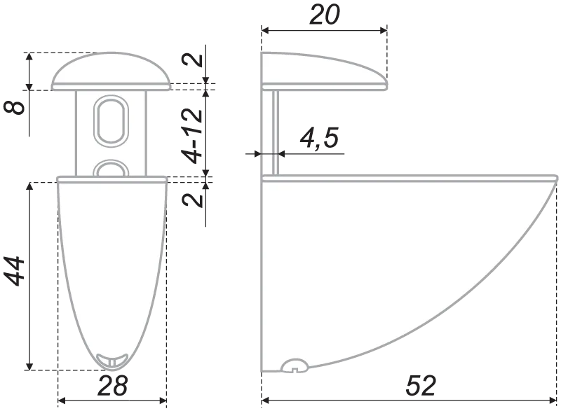 Полкодержатель P505AB.2