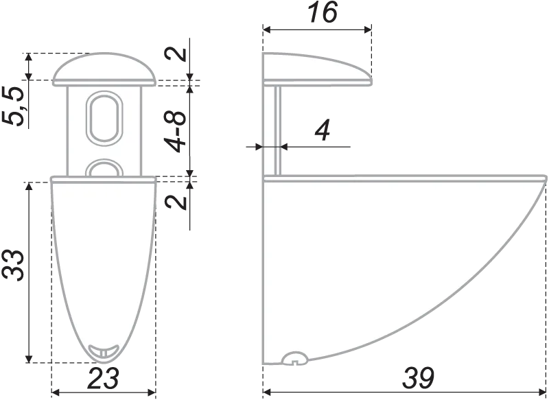 Полкодержатель P504AB.2