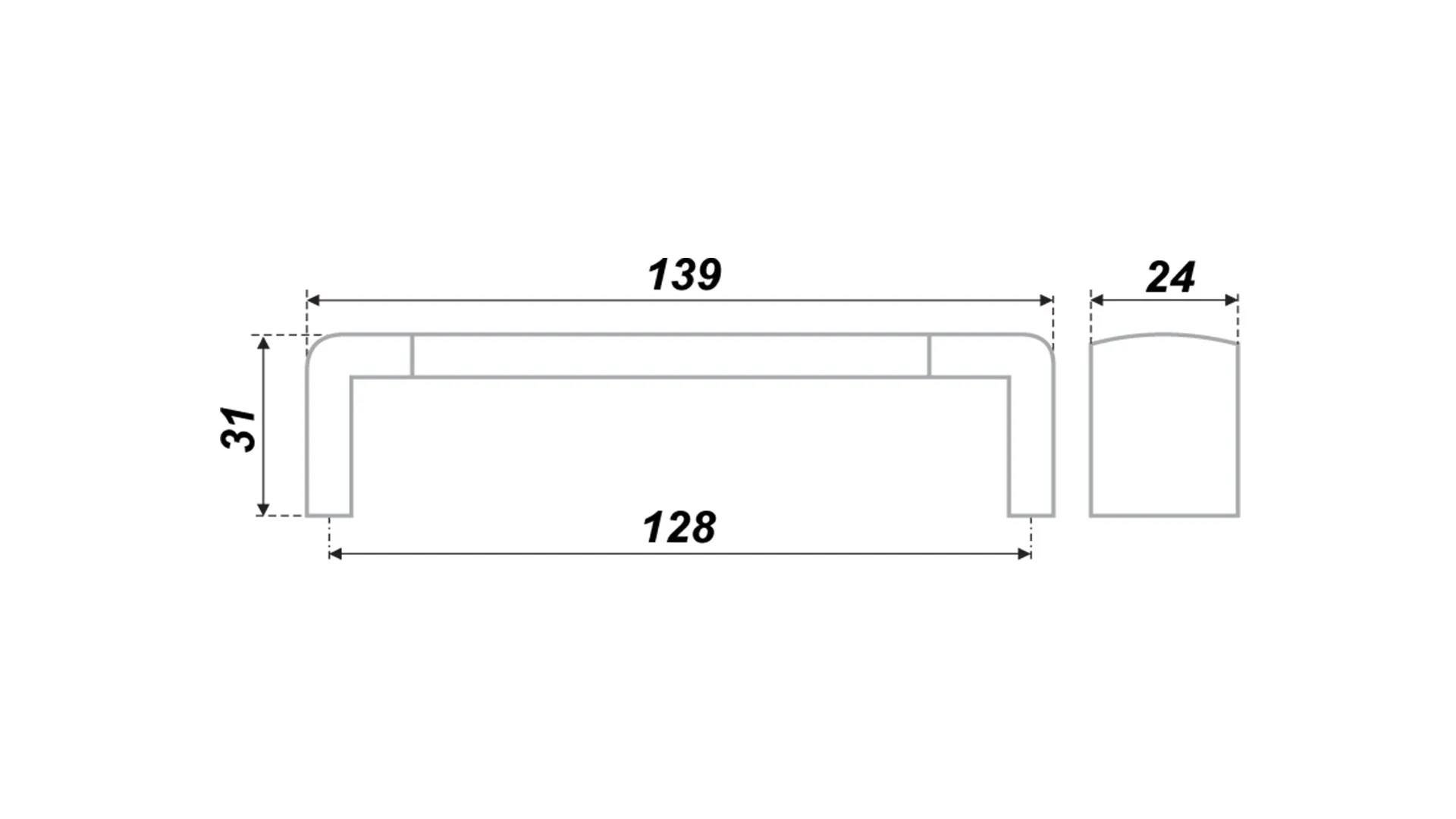 Мебельная ручка RS053CP/SC.4/128