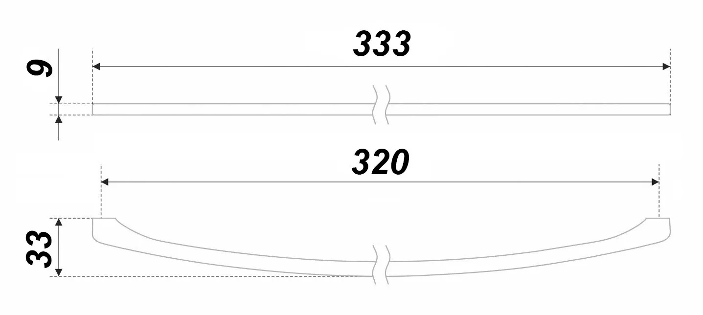 Мебельная ручка RS221RCHMP.4/320