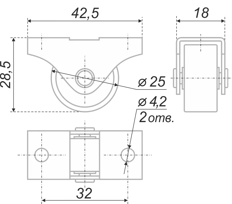 Мебельная опора N150Zn/BL