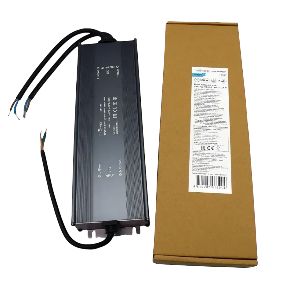 Блок питания WATERPROOF арт. wp500w24v
