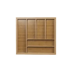Лоток для столовых приборов BAMBOO раздвижной 705-1025*470, бамбук табачный AKS
