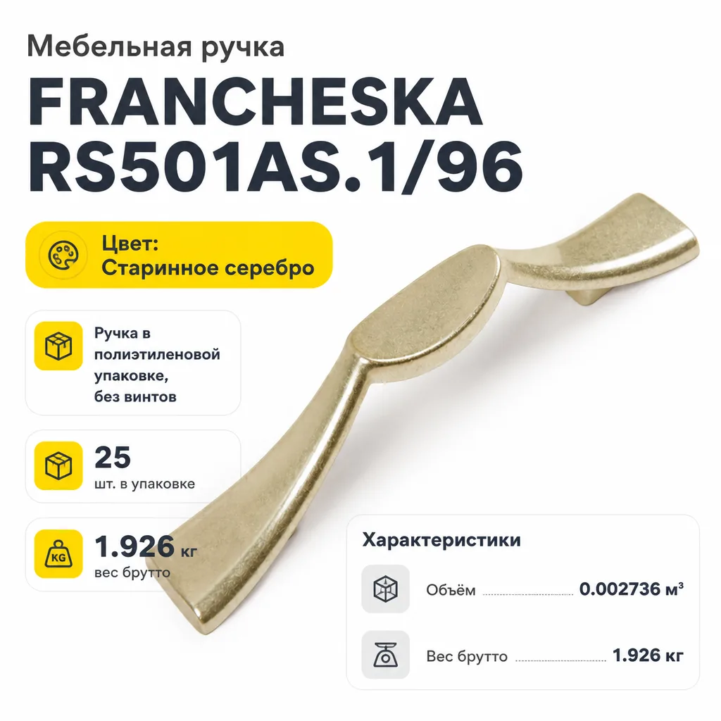 Мебельная ручка FRANCHESKA RS501AS.1/96