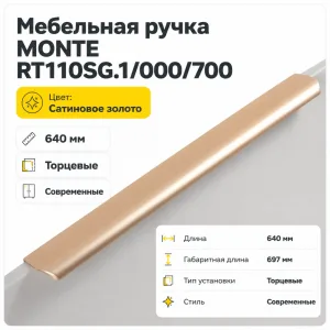 Мебельная ручка MONTE RT110SG.1/000/700