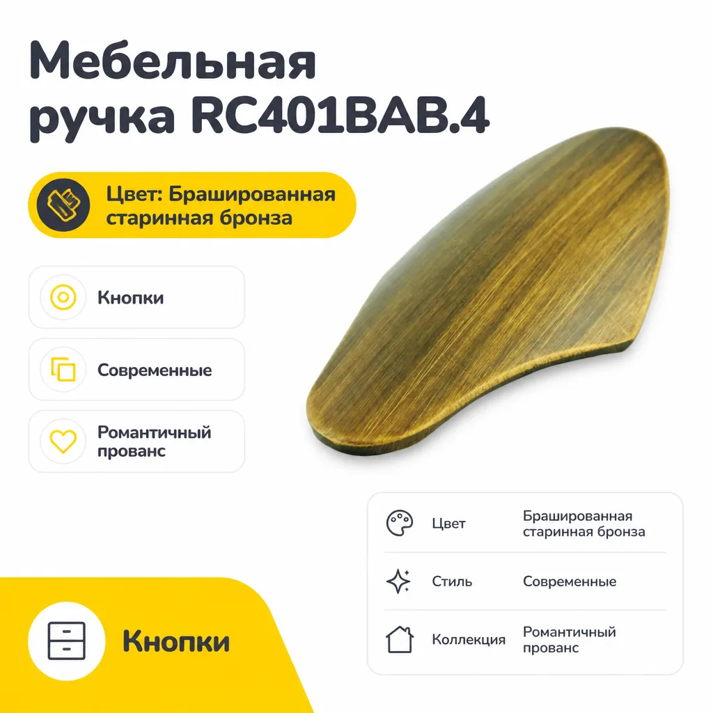 Мебельная ручка RC401BAB.4