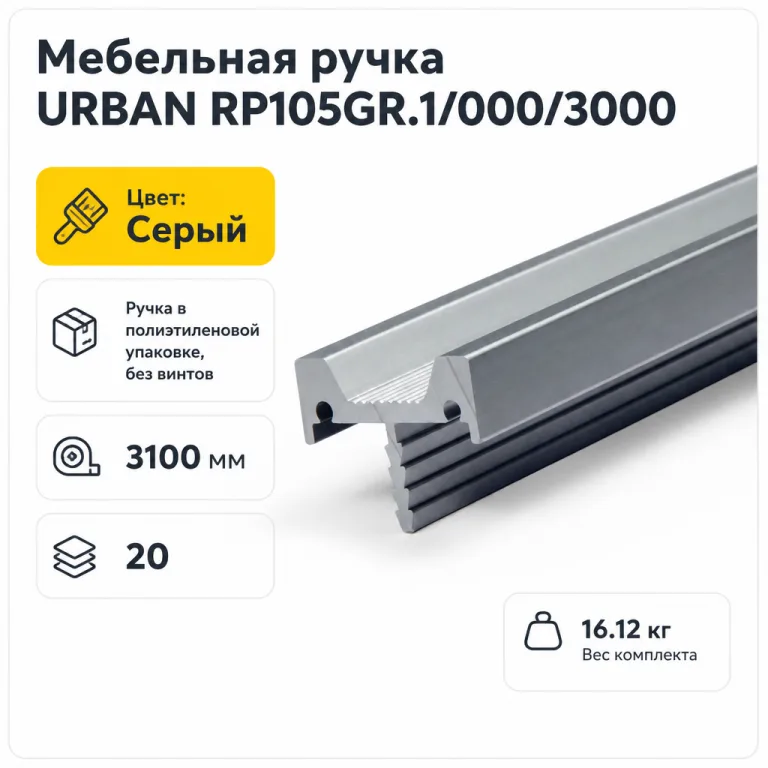 Мебельная ручка URBAN RP105GR.1/000/3000