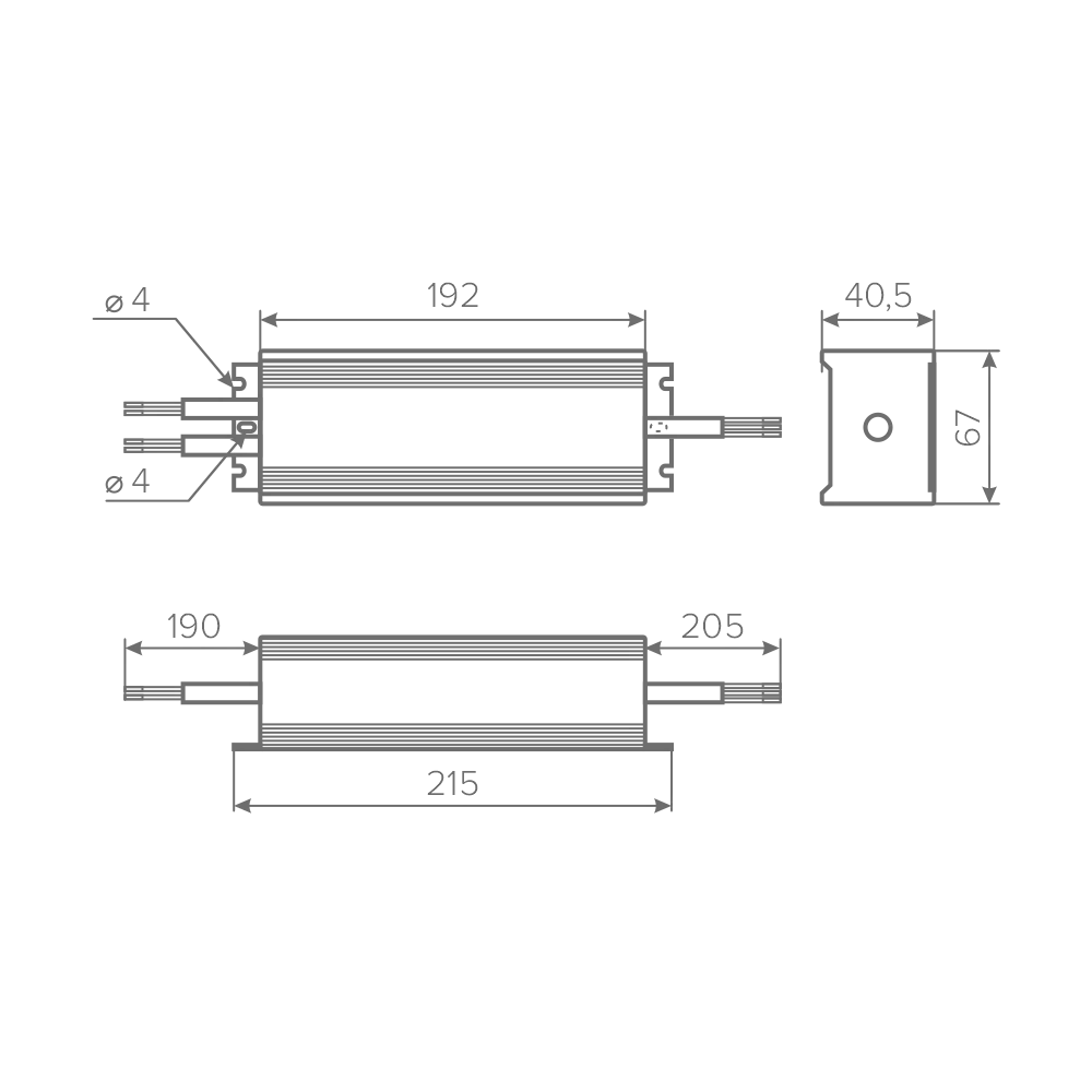 Блок питания AQ FLOW 220V/12V IP67 200W