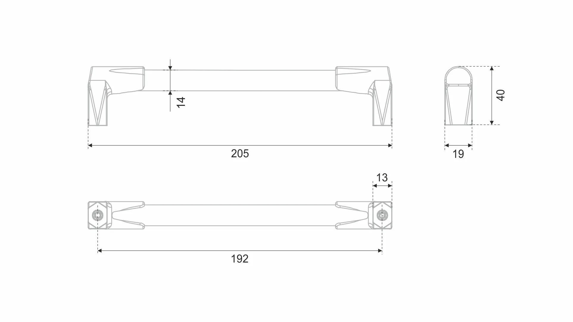 Мебельная ручка ПРОРОК RS480BL/TCL.5/192