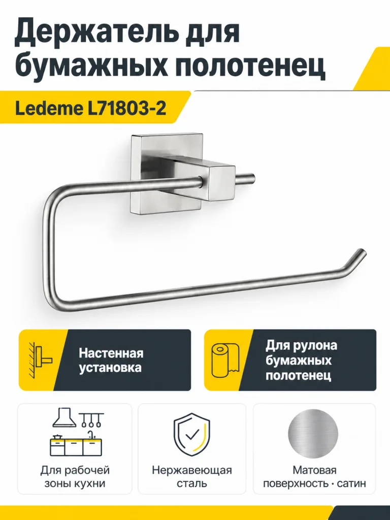 Держатель для бумажных полотенец Ledeme L71803-2