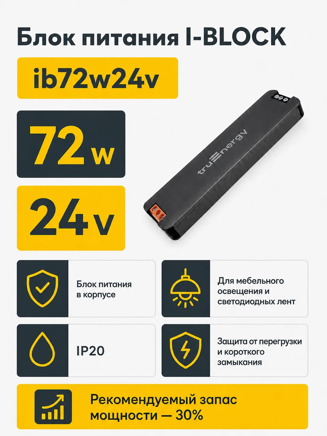 Блок питания I-BLOCK арт. ib72w24v