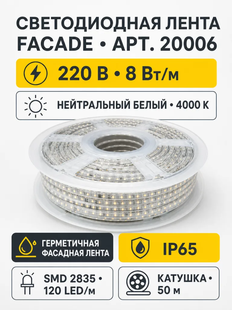 Лента светодиодная FACADE арт. 20006