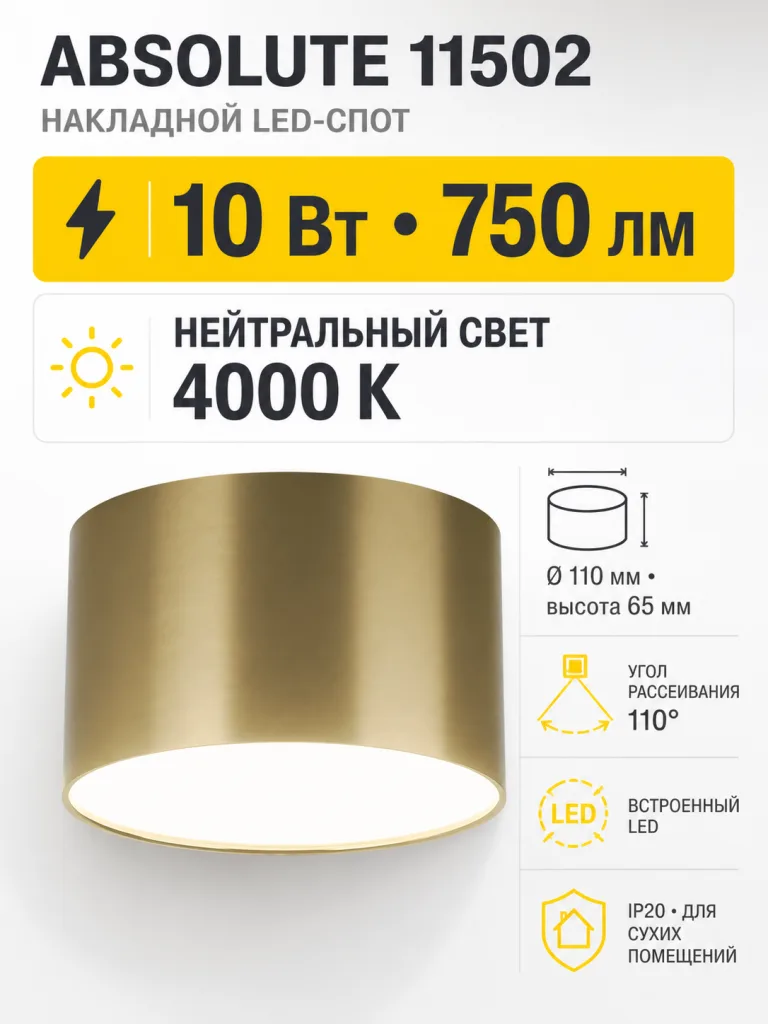Светильник светодиодный ABSOLUTE арт. 11502