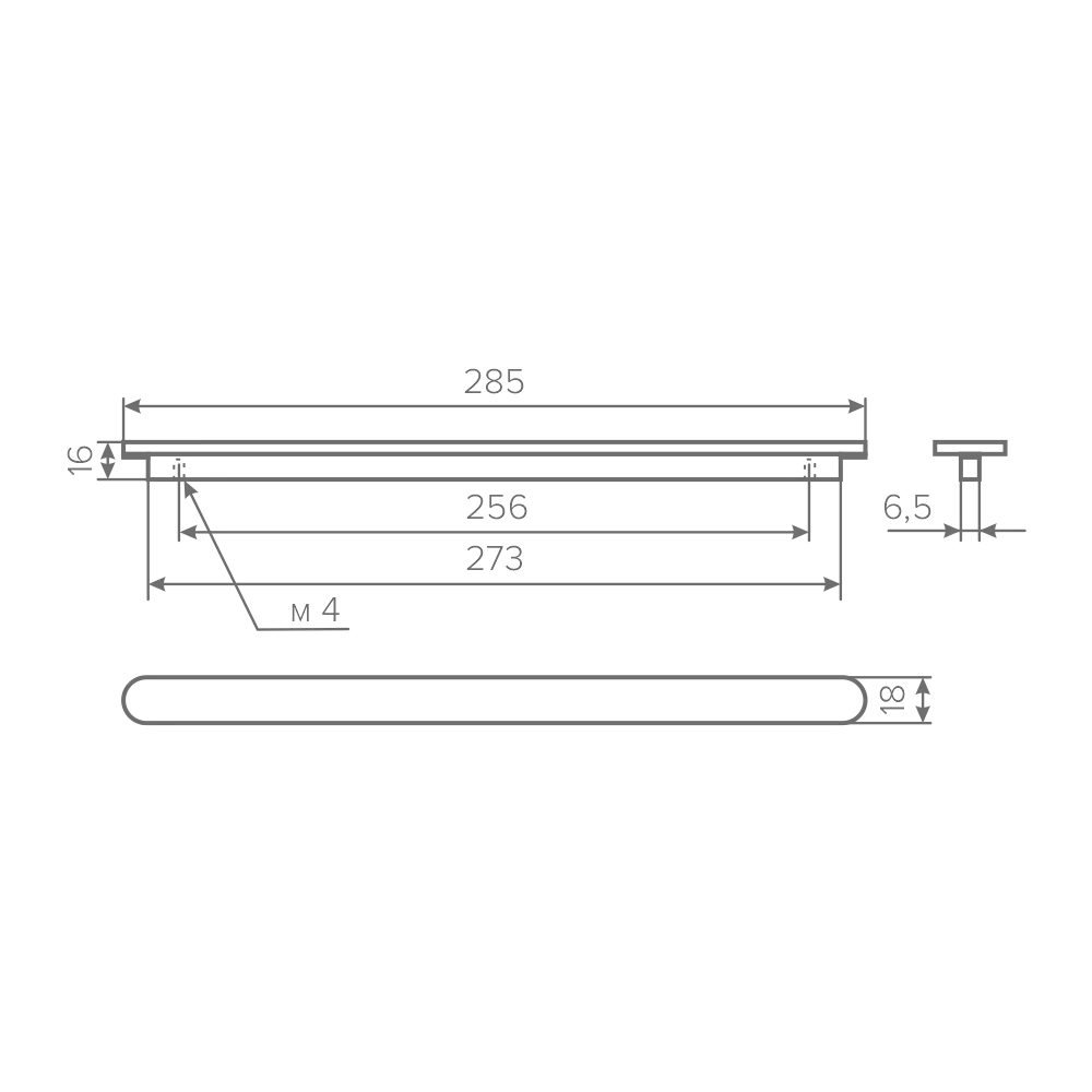 Ручка AQ Aura С=256 черный матовый
