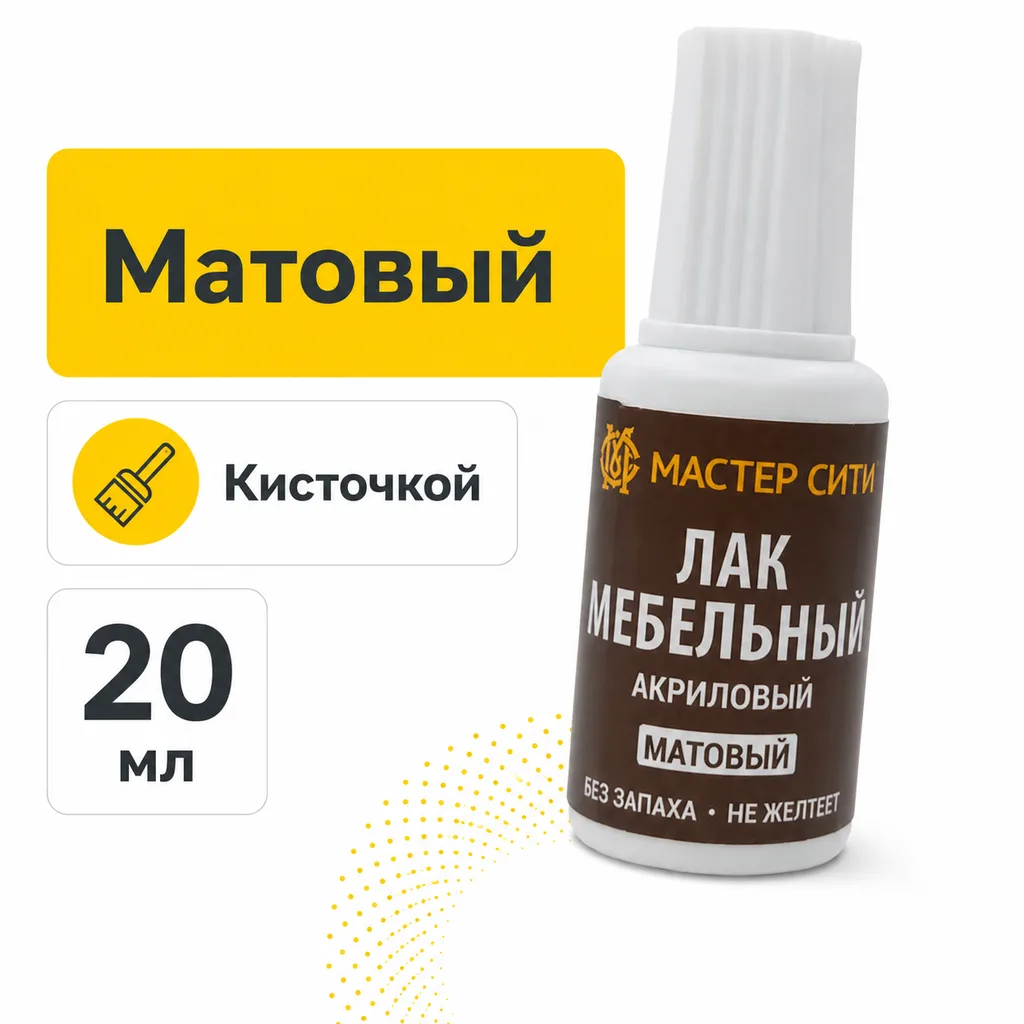 Лак мебельный акриловый матовый 20мл