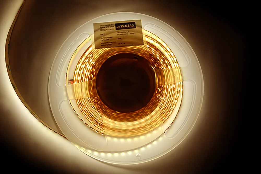 Лента светодиодная AQ LED-LINE 2835 160 LED/м 24V 23W/м 10 мм IP20 теплый белый 5м