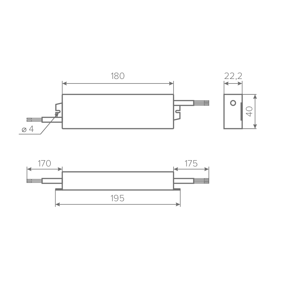 Блок питания AQ FLOW 220V/24V IP67 60W