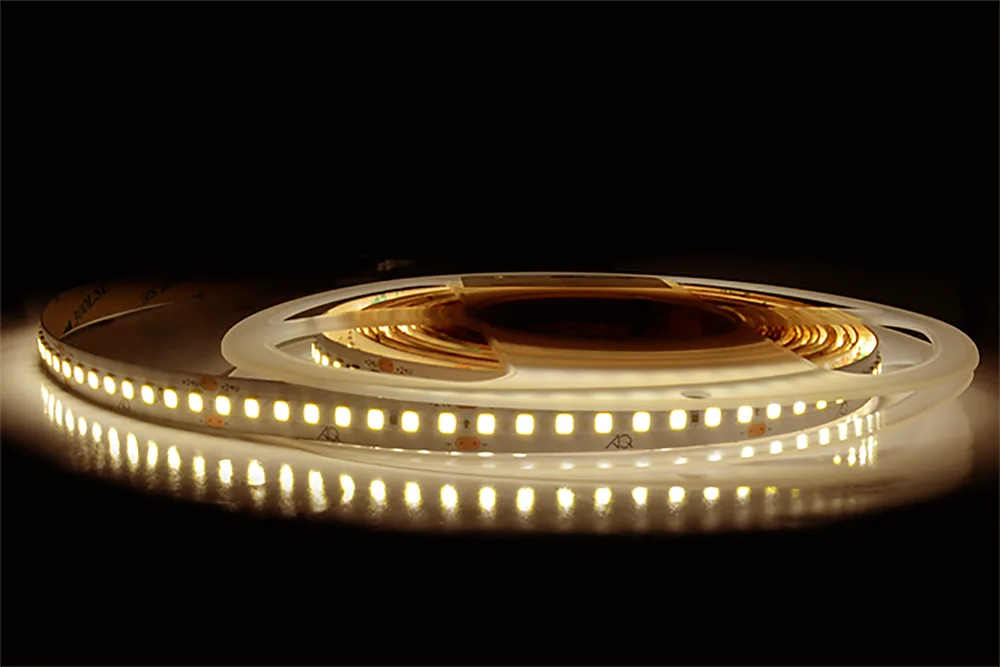 Лента светодиодная AQ LED-LINE 2835 160 LED/м 24V 23W/м 10 мм IP20 теплый белый 5м