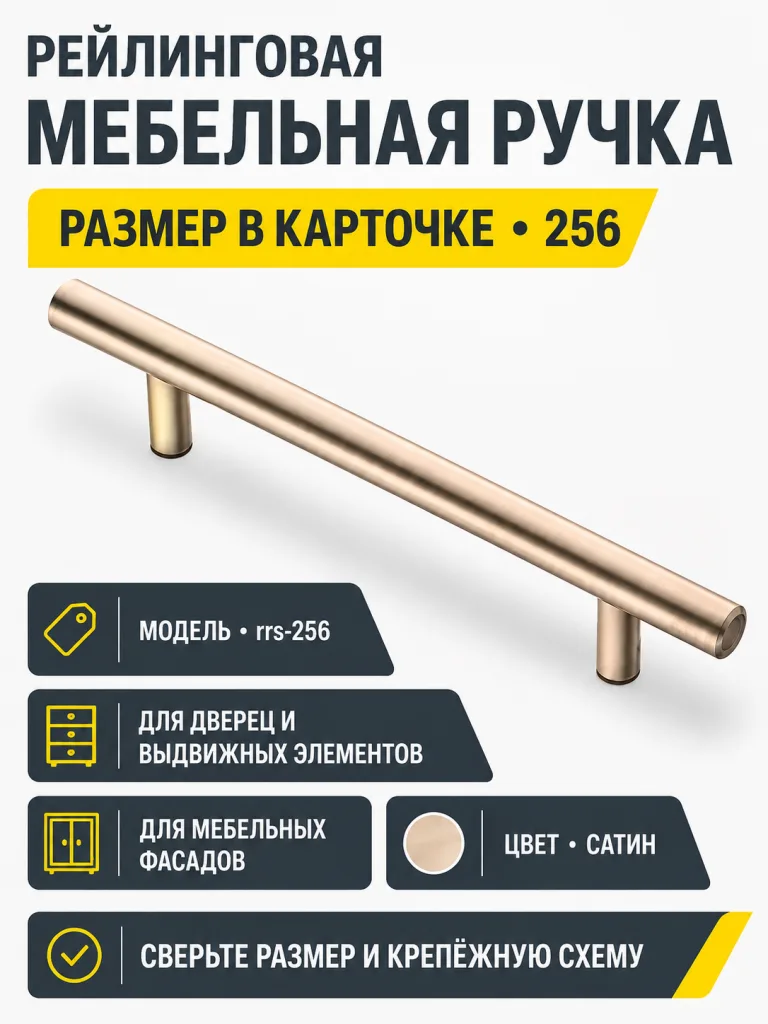 Ручка рейлинговая сатин (256)