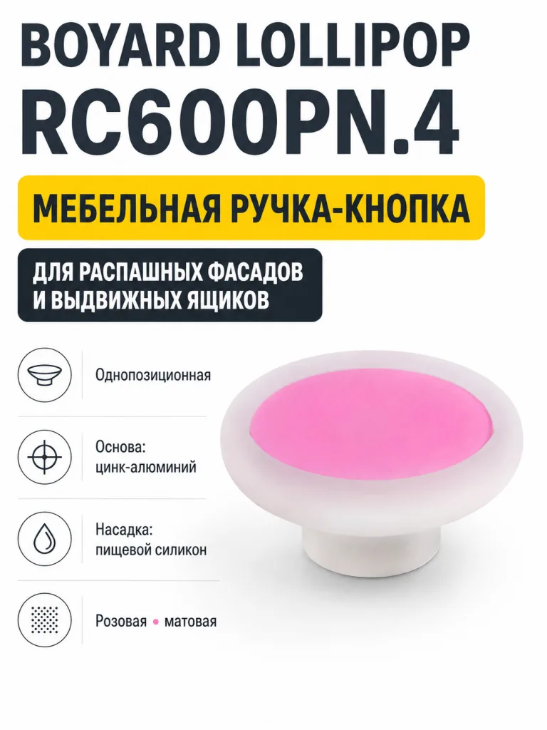 Мебельная ручка LOLLIPOP RC600PN.4