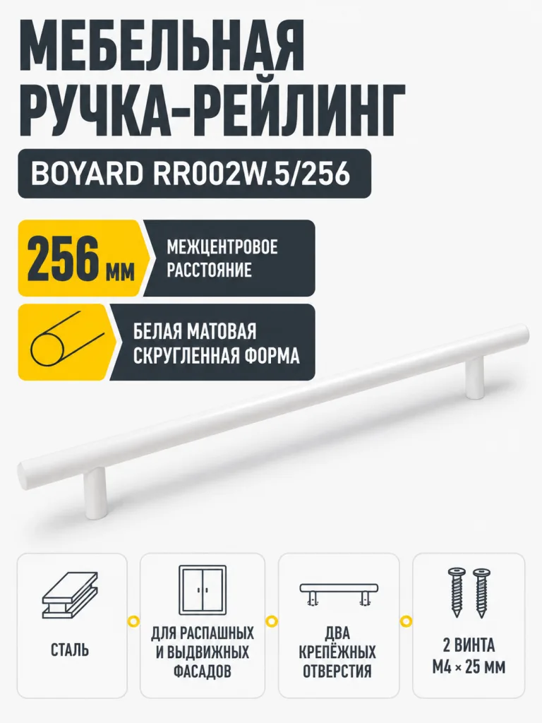 Мебельная ручка RR002W.5/256