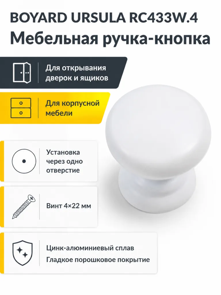 Мебельная ручка URSULA RC433W.4