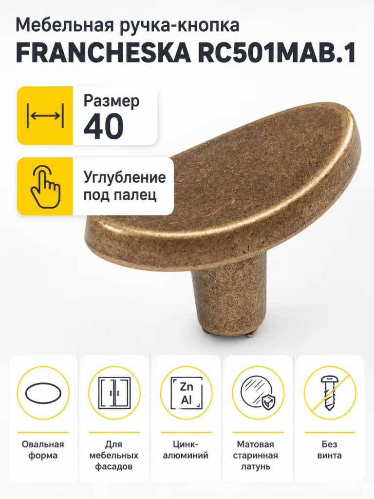 Мебельная ручка FRANCHESKA RC501MAB.1
