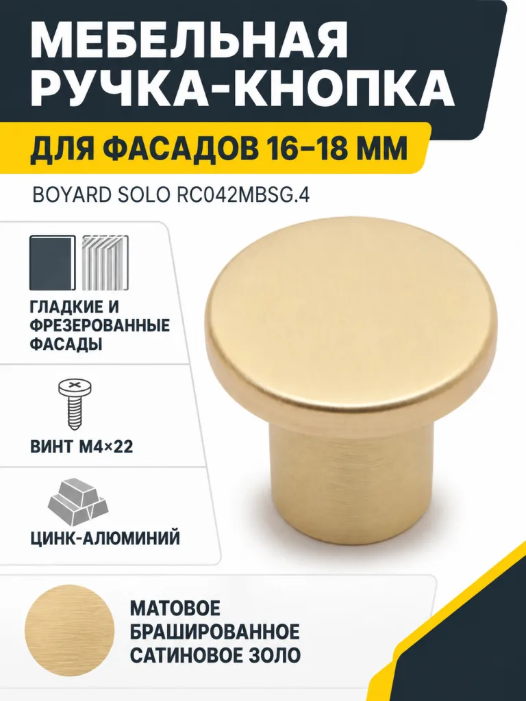Мебельная ручка SOLO RC042MBSG.4