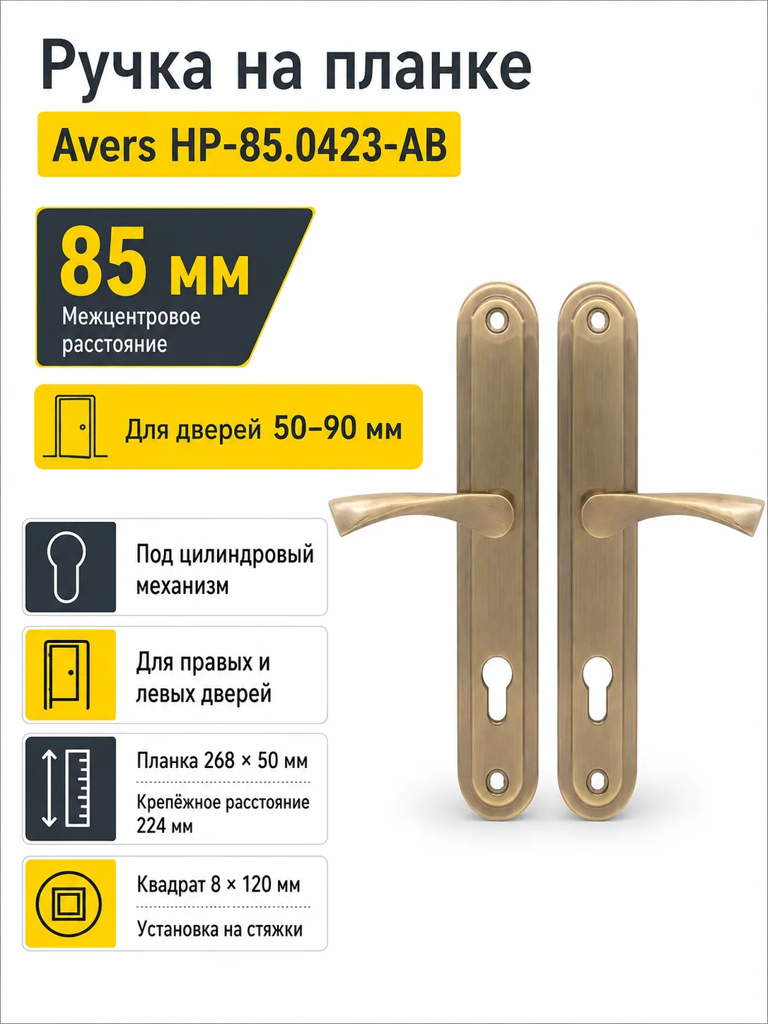 Ручка на планке Avers НР-85.0423- AB