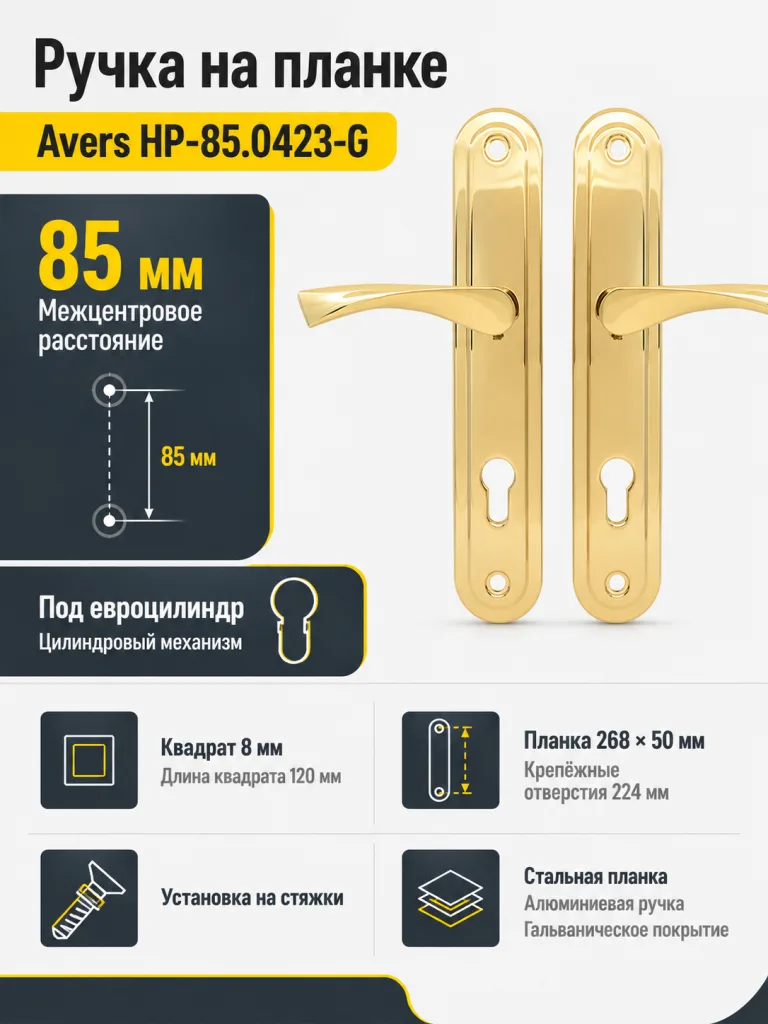 Ручка на планке Avers НР-85.0423- G