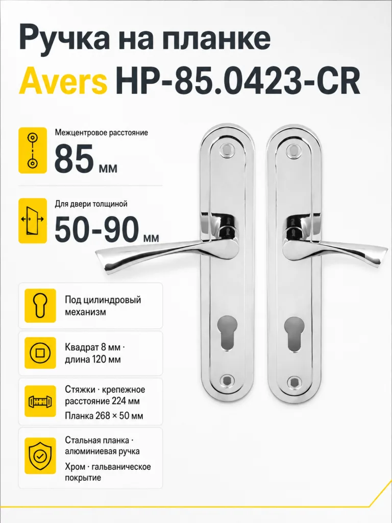 Ручка на планке Avers НР-85.0423-CR