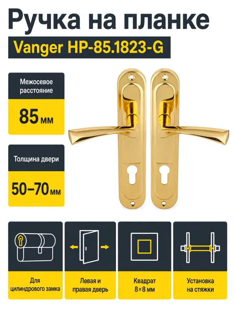 Ручка на планке Vanger НР-85.1823-G