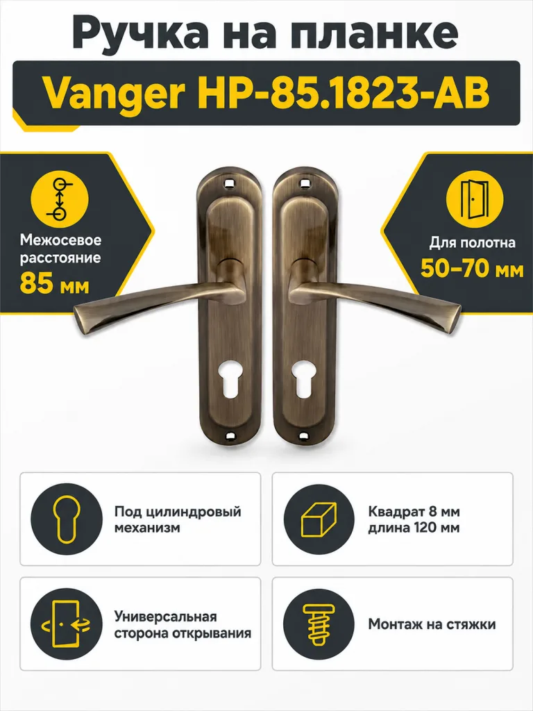 Ручка на планке Vanger НР-85.1823-АВ