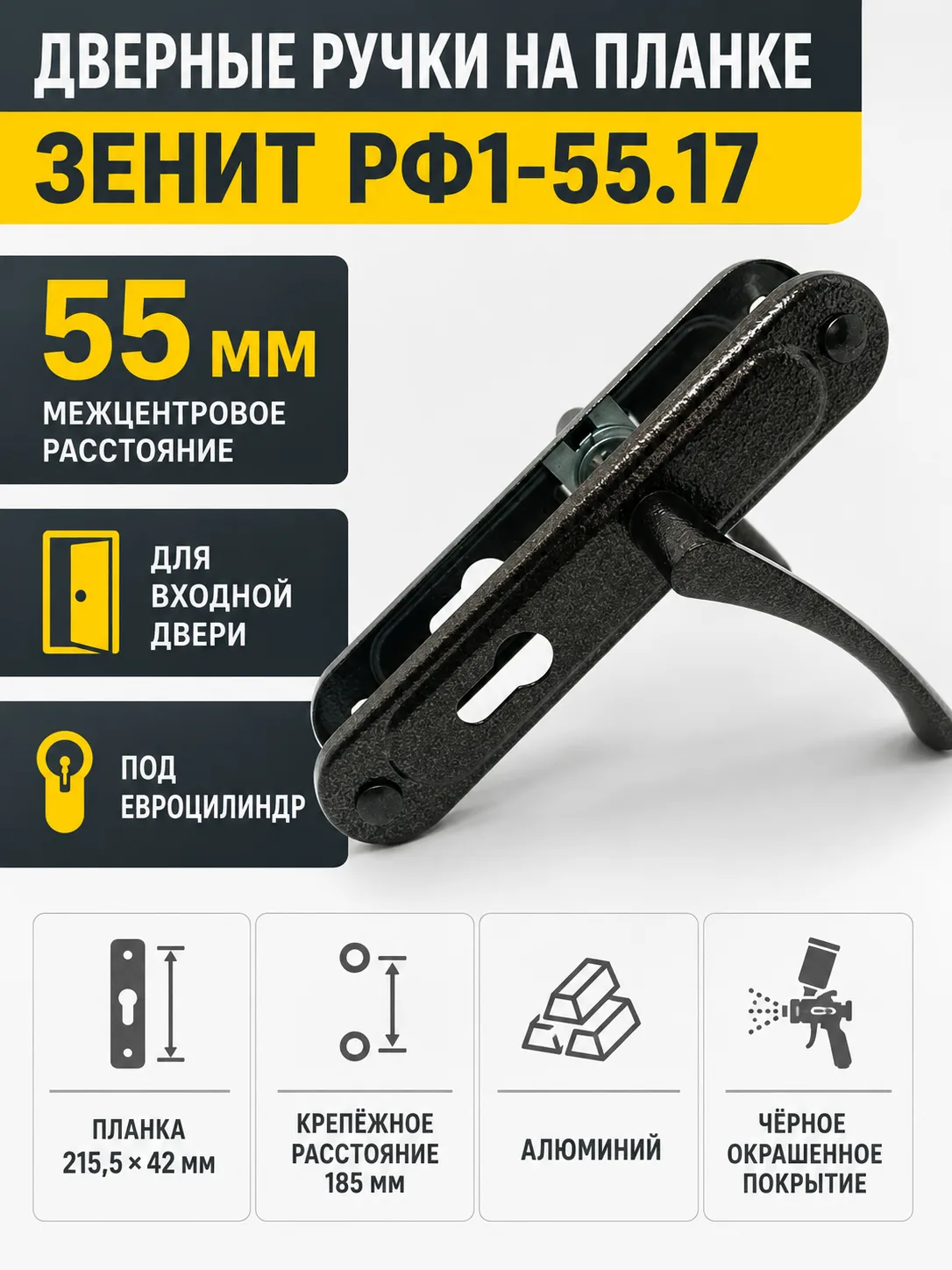 Ручки на планке РФ1-55.17 (55 ММ.)