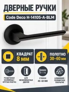 Ручки дверные Code Deco H-14105-A-BLM