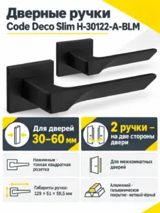 Ручки дверные Code Deco Slim H-30122-A-BLM
