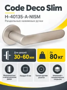 Ручки дверные Code Deco Slim H-40135-A-NISM