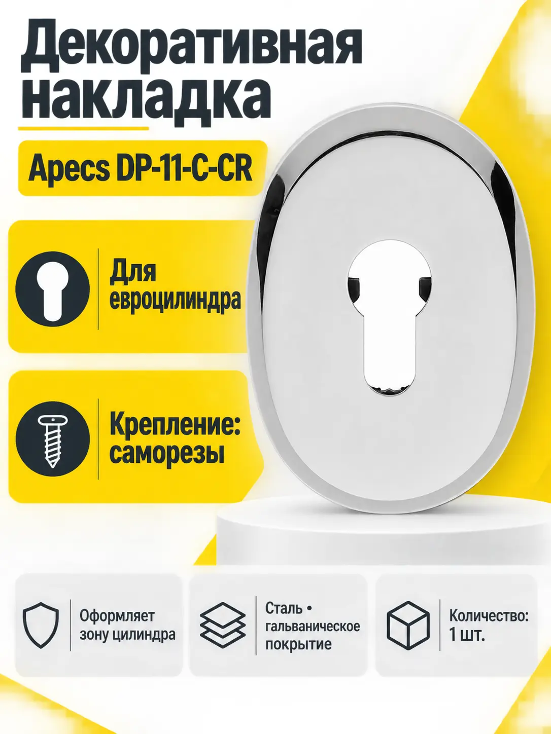 Накладка декоративная Apecs DP-11-C-CR