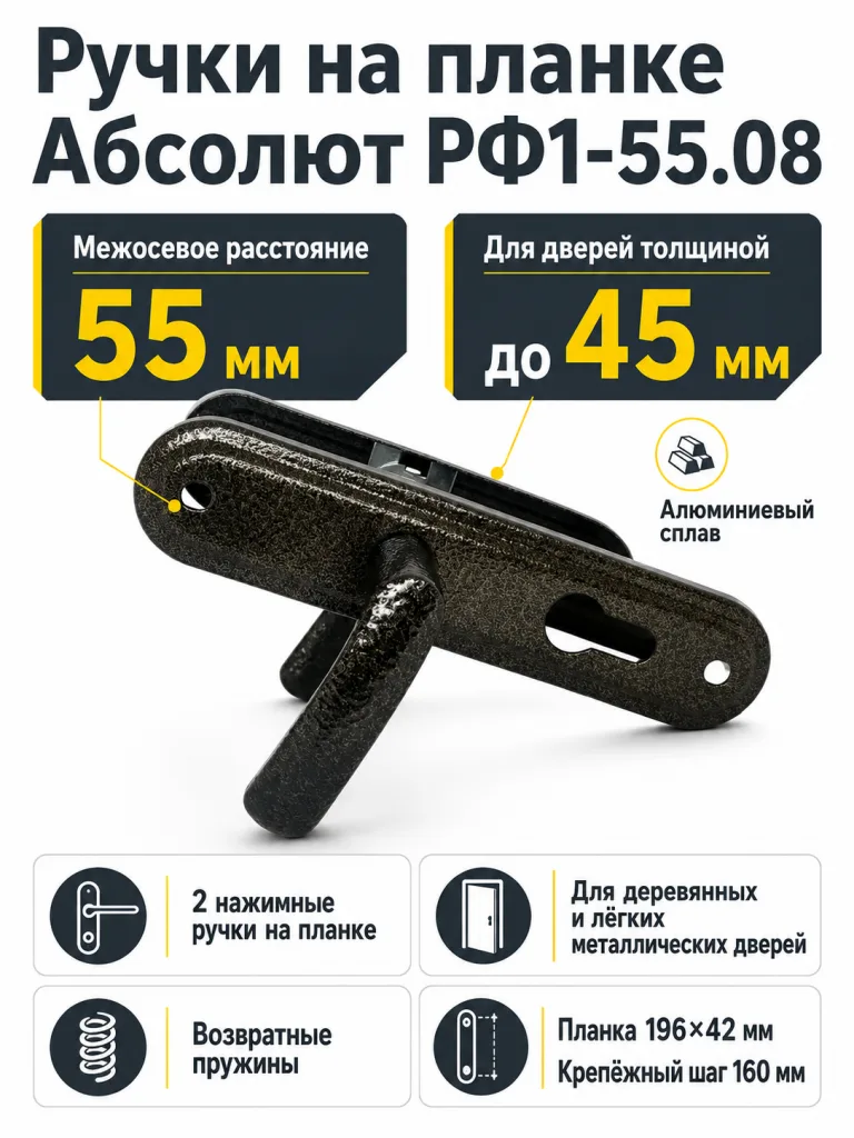 Ручки на планке Абсолют РФ1-55.08 (Бронза)