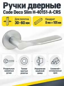 Ручки дверные Code Deco Slim H-40151-A-CRS