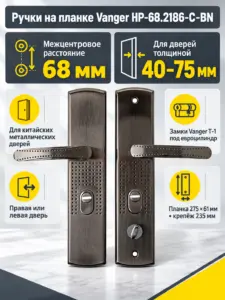 Ручки на планке Vanger HP-68.2186-C-BN