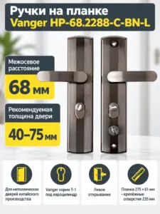 Ручки на планке Vanger HP-68.2288-C-BN-L