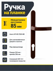 Ручки на планке Avers HP-85.7205-BR