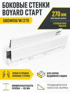 Традиционные боковые стенки СТАРТ стандартной высоты SBDW08/W/270